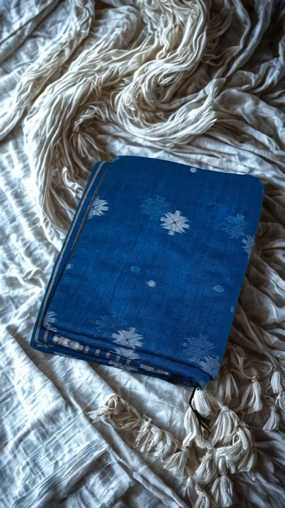 BLUE HANDLOOM COTTON SAREE